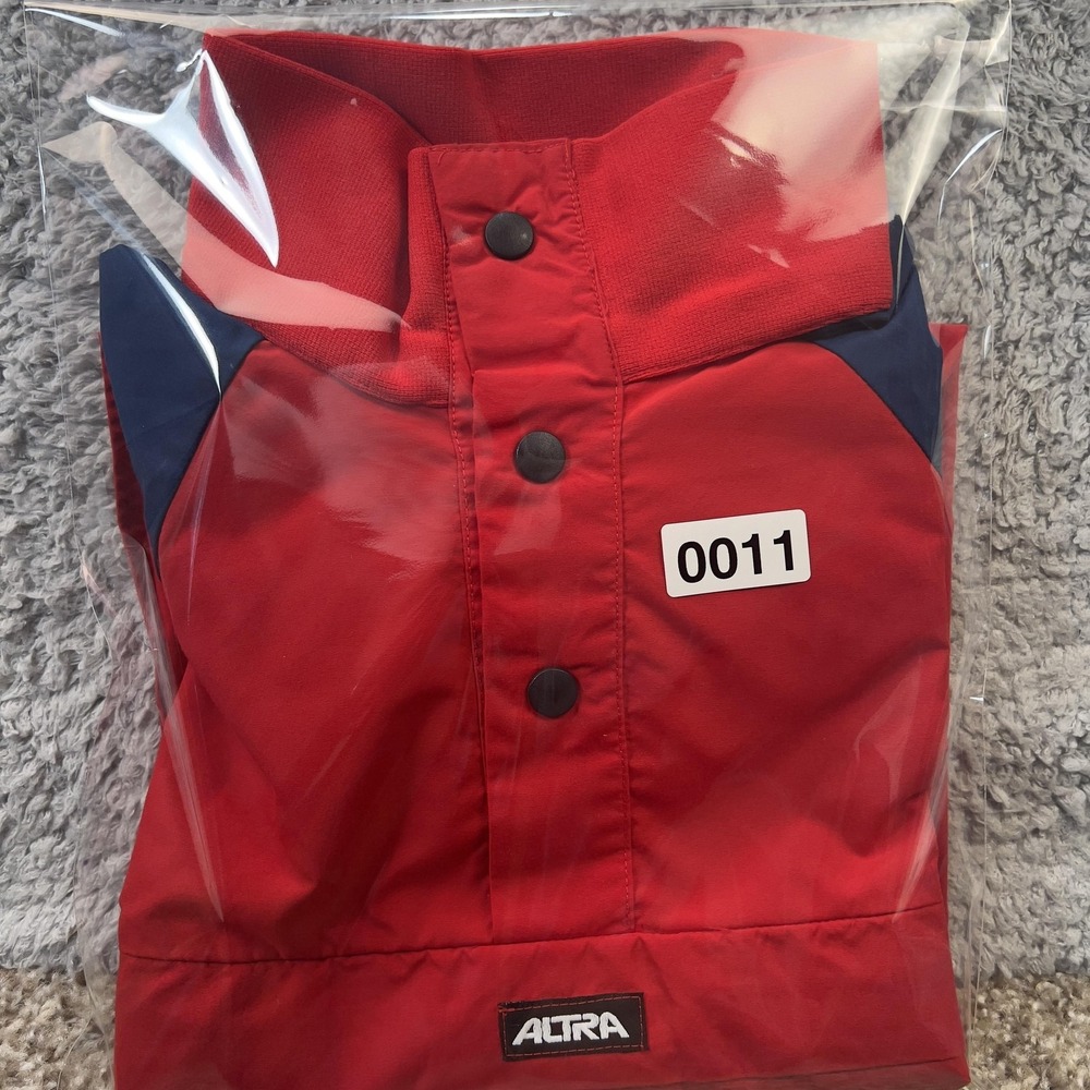 Vintage Altra Colorblock Pullover Jacket Men XS Red Navy Snap Button Made in USA - Picture 11 of 11